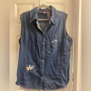Vintage Disney Store Tinkerbell Denim tank
